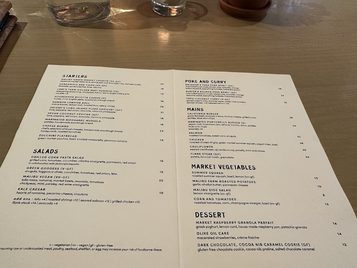 Malibu Farm Menu - Image 2